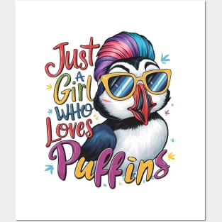 Just A Girl Who Loves puffins Posters and Art